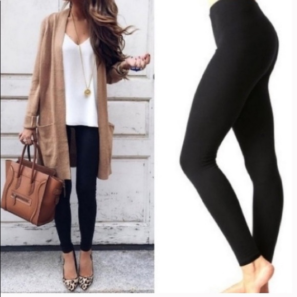 Fabric & Fabric Pants - Black Winter Legging